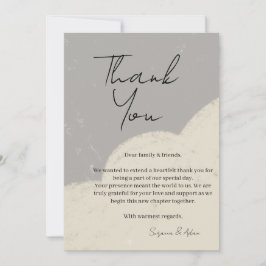 tarjeta de agradecimiento elegante
