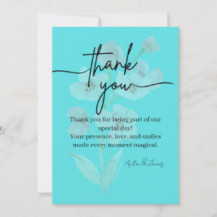 Tarjeta de agradecimiento elegante
