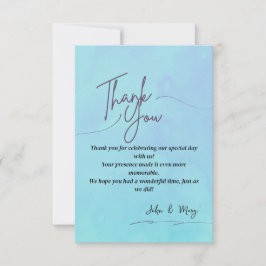 Tarjeta de agradecimiento elegante