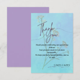 Tarjeta de agradecimiento elegante