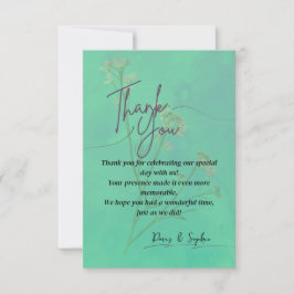 Tarjeta de agradecimiento elegante