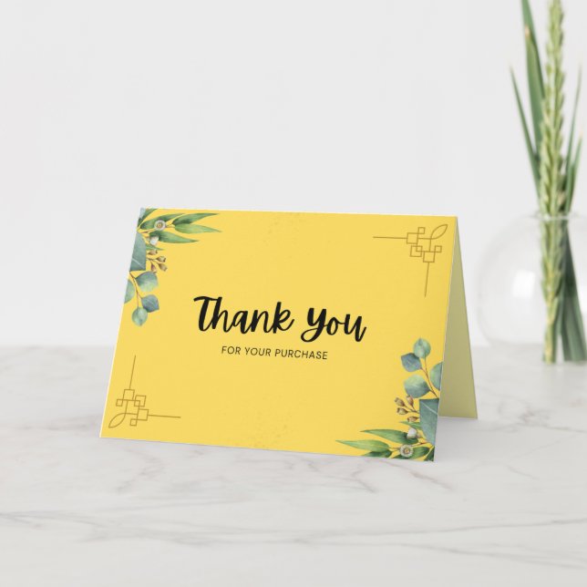 Tarjeta de agradecimiento elegante (Anverso)