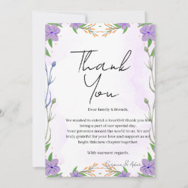 tarjeta de agradecimiento elegante