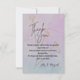 Tarjeta de agradecimiento elegante