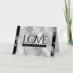 Tarjeta De Agradecimiento Elegante 10° Aniversario del Boda Tin