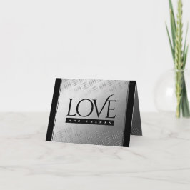 Tarjeta De Agradecimiento Elegante 11ª celebración del Aniversario del Boda