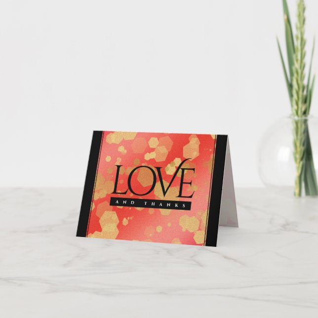 Tarjeta De Agradecimiento Elegante 2º Aniversario del Boda de Garnet (Anverso)