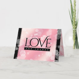 Tarjeta De Agradecimiento Elegante 2º Rosa Aniversario del Boda del Cuartz