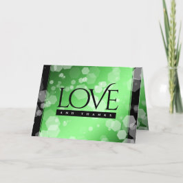 Tarjeta De Agradecimiento Elegante 20° 38° 55° aniversario de Boda Esmeralda