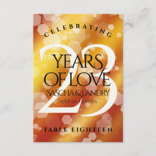 Tarjeta De Agradecimiento Elegante 23° Aniversario del Boda Imperial Topaz