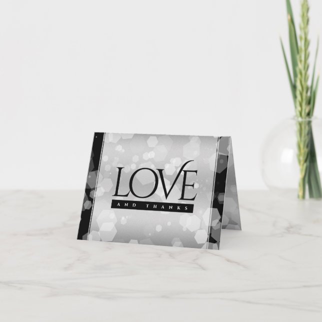 Tarjeta De Agradecimiento Elegante 25° aniversario Boda de Plata (Anverso)