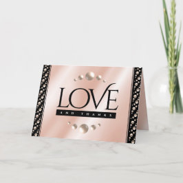 Tarjeta De Agradecimiento Elegante 30° 46° Aniversario de la Boda de la Perl