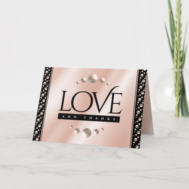 Tarjeta De Agradecimiento Elegante 30° 46° Aniversario de la Boda de la Perl (Anverso)