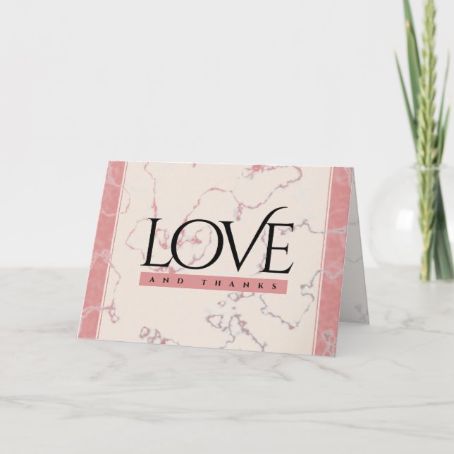 Tarjeta De Agradecimiento Elegante 37° Aniversario del Boda de Alabastro (Anverso)