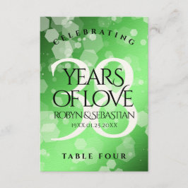 Tarjeta De Agradecimiento Elegante 38° aniversario de Boda Esmeralda