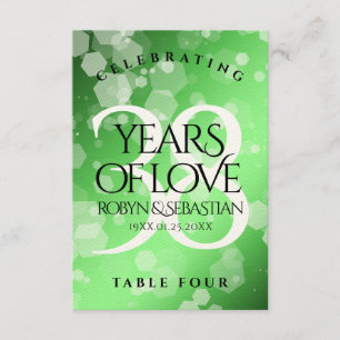 Tarjeta De Agradecimiento Elegante 38° aniversario de Boda Esmeralda