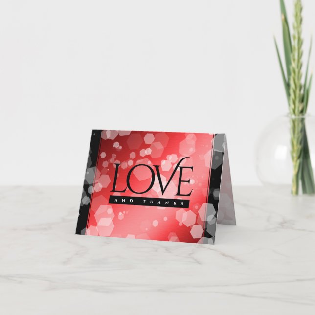 Tarjeta De Agradecimiento Elegante 40.º 80° Aniversario del Boda de Ruby (Anverso)