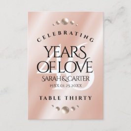 Tarjeta De Agradecimiento Elegante 46º Aniversario de la Boda de la Perla