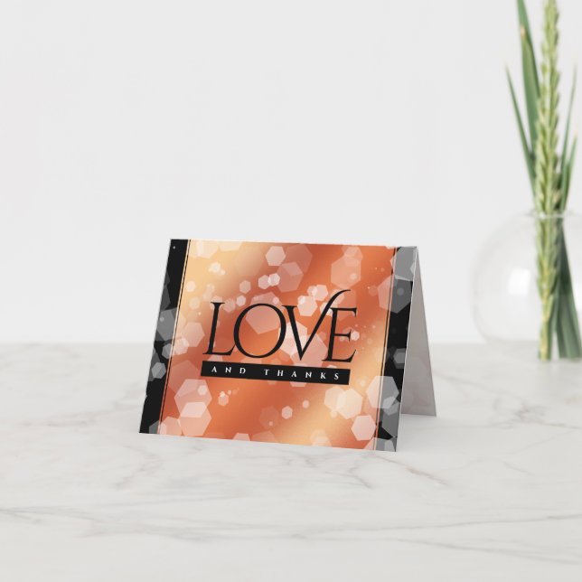 Tarjeta De Agradecimiento Elegante 8.º aniversario del Boda de bronce (Anverso)