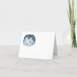 Tarjeta De Agradecimiento Elegante acuarela Bodega de animales del Ártico de