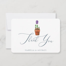 Tarjeta De Agradecimiento Elegante acuarela Floral Boda Gracias