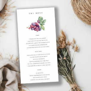 Tarjeta De Agradecimiento Elegante acuarela Grape Foliage Boda carta