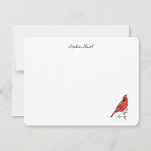 Tarjeta De Agradecimiento Elegante acuarela Red Cardinal
