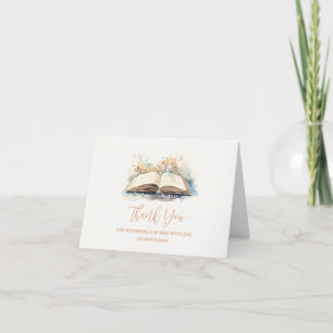 Tarjeta De Agradecimiento Elegante acuarela Un nuevo capítulo de Baby Shower