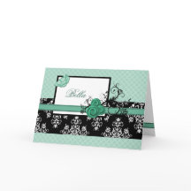 elegante aqua floral Empresas Gracias Cartas