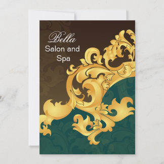 Tarjeta De Agradecimiento elegante aqua flourier Business Gracias Cartas