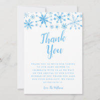 Elegante Baby Shower Blue Winter Wonderland