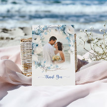 Elegante Baby Shower Dusty Blue Floral