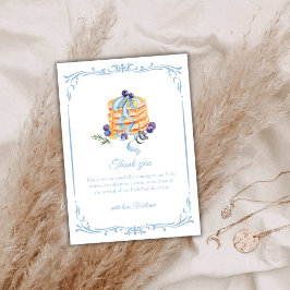 Tarjeta De Agradecimiento Elegante Baby Shower francés de crepes de arándano