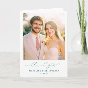 Tarjeta De Agradecimiento Elegante Beige Alegre Foto
