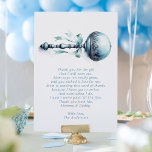 Tarjeta De Agradecimiento Elegante Blue Baby Rattle Boy Baby Shower<br><div class="desc">Exprese su más sincero agradecimiento con esta elegante tarjeta de agradecimiento para su bebé, que incluye un encantador ilustracion azul para el ganado y delicados detalles de la cinta. El dulce poema desde la perspectiva del bebé agrega un toque personal, perfecto para mostrar aprecio a los seres queridos por sus...</div>