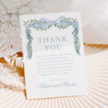 Tarjeta De Agradecimiento Elegante Blue Bow con GreenBoy Baby Shower<br><div class="desc">Elegante Blue Bow con GreenBoy Baby Shower Gracias Card. Haga clic en el botón de la herramienta de personalización/edición con diseño para personalizar este diseño con los detalles del evento.</div>