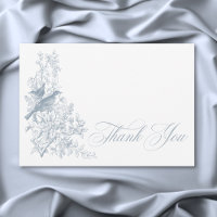 Elegante Blue Chinoiserie Naturaleza Aves Baby Sho