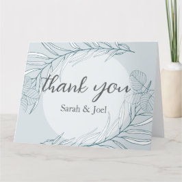 Tarjeta De Agradecimiento Elegante Boda Boho Wildflower