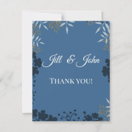 Tarjeta de agradecimiento Elegante boda botánica A