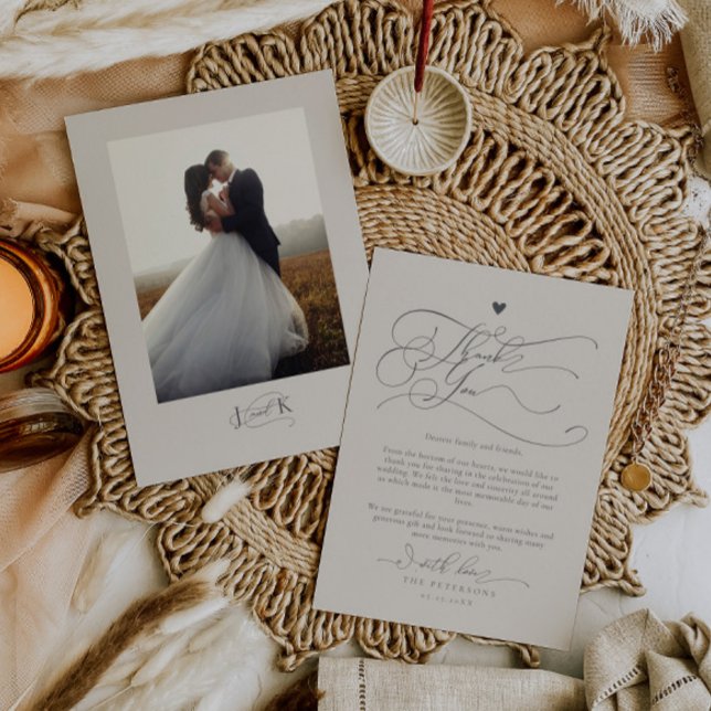 Tarjeta De Agradecimiento Elegante Boda de arena para escritura de escritura (Subido por el creador)