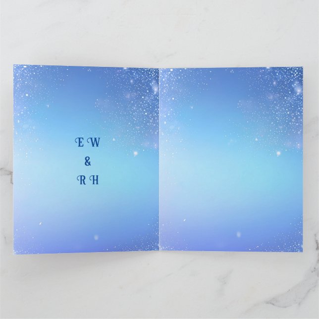 Tarjeta De Agradecimiento Elegante Boda de espuma (Interior)