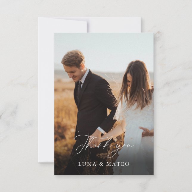 Tarjeta De Agradecimiento Elegante Boda de Flower Borgoña Gracias