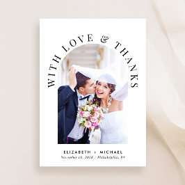 Tarjeta De Agradecimiento Elegante Boda de fotografía arca