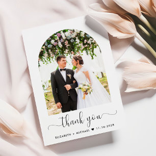 Tarjeta De Agradecimiento Elegante Boda de fotografía arca