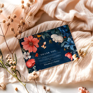 Tarjeta De Agradecimiento Elegante Boda de Halloween