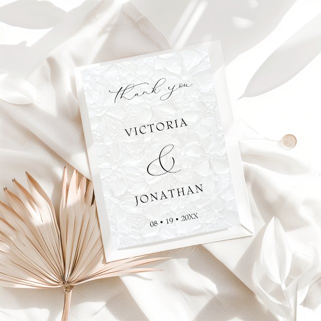Tarjeta De Agradecimiento Elegante Boda de imágenes manuscritas (Subido por el creador)