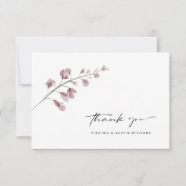 Tarjeta De Agradecimiento Elegante Boda floral