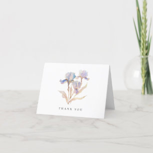 Tarjeta De Agradecimiento Elegante Boda floral de Iris