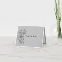 Elegante Boda floral de mano gris dibujado
