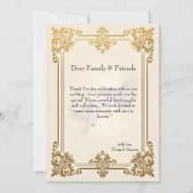 Elegante Boda formal de lujo Gold